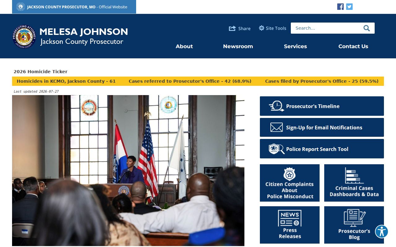 Jackson County criminal history prosecuting attorney office