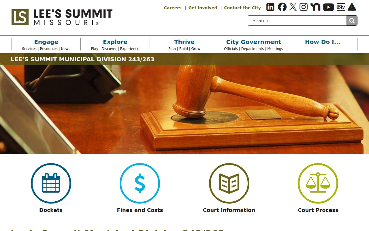 Lee's Summit criminal court records and Municipal Division portal